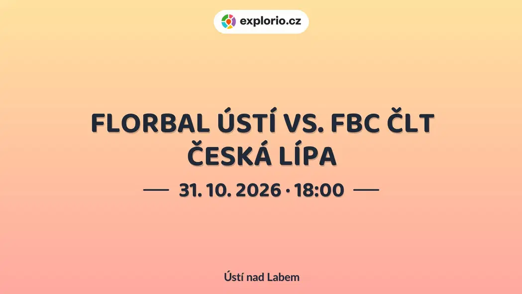 FLORBAL ÚSTÍ VS. FBC ČLT ČESKÁ LÍPA – sport a Pohyb, Ústí nad Labem