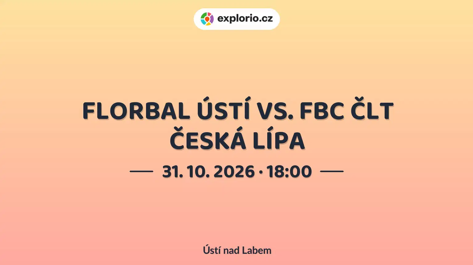 FLORBAL ÚSTÍ VS. FBC ČLT ČESKÁ LÍPA – sport a Pohyb, Ústí nad Labem