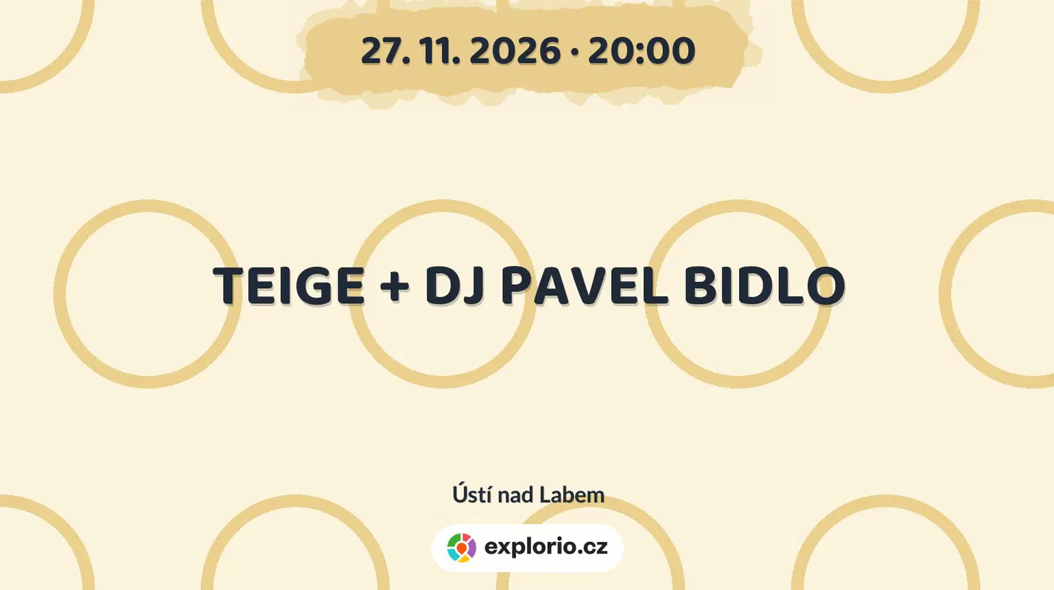 TEIGE + DJ PAVEL BIDLO – divadlo, Hudba a Kino, Ústí nad Labem