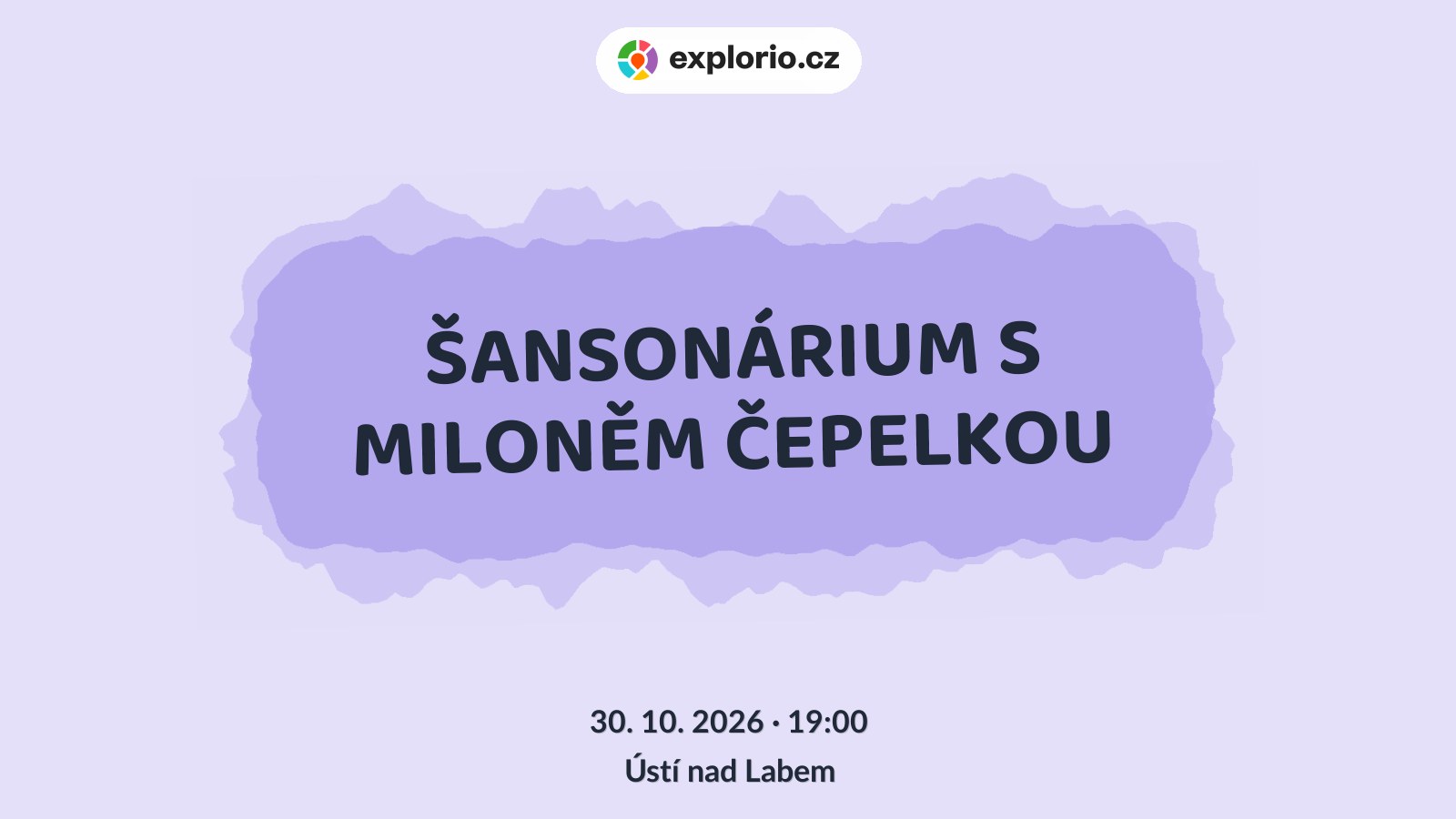 ŠANSONÁRIUM S MILONĚM ČEPELKOU – divadlo, Hudba a Kino, Ústí nad Labem