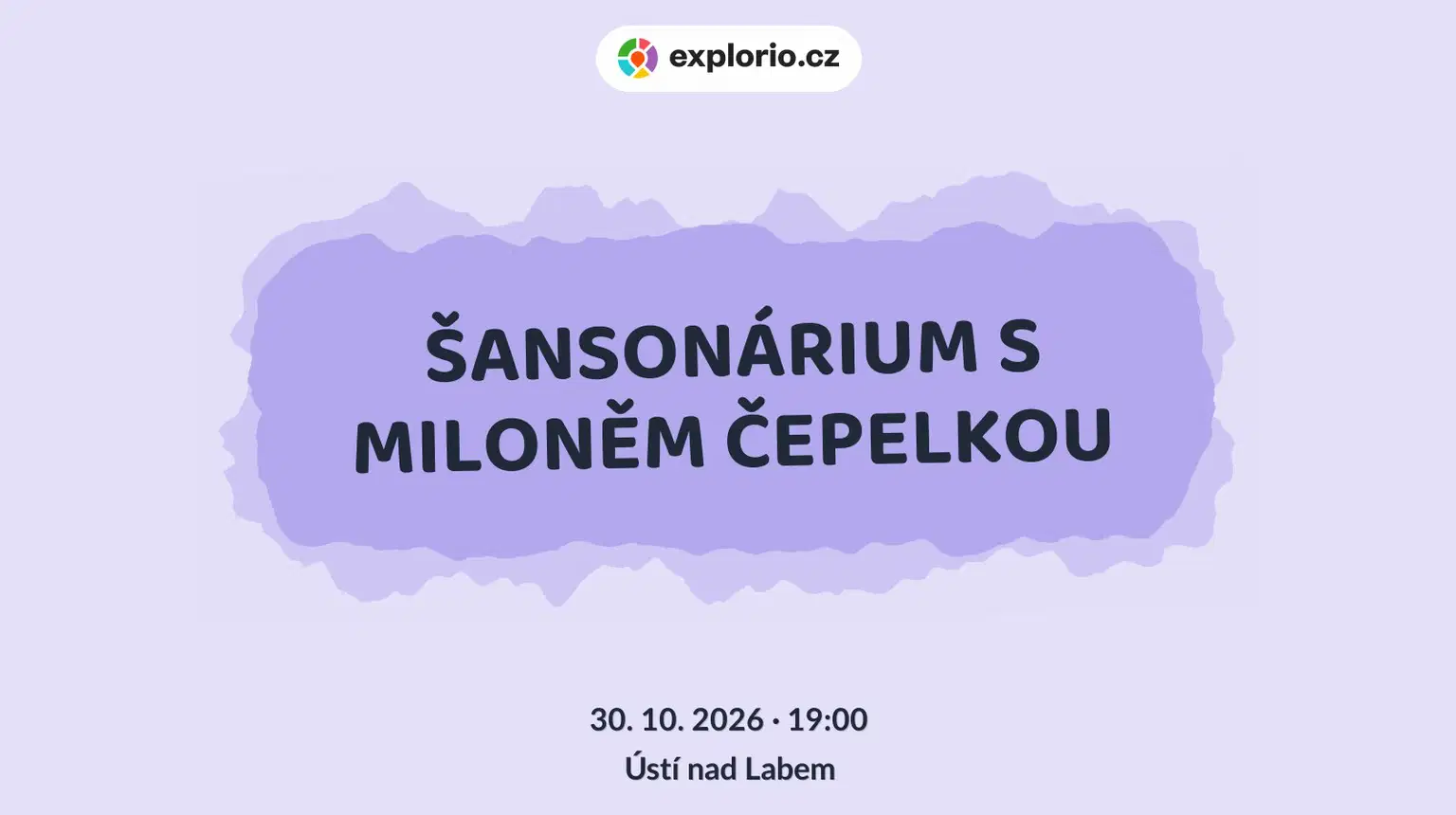 ŠANSONÁRIUM S MILONĚM ČEPELKOU – divadlo, Hudba a Kino, Ústí nad Labem