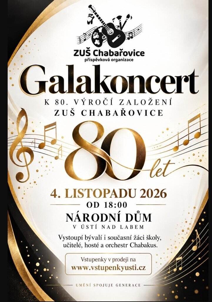 GALAKONCERT K 80. VÝRČÍ ZUŠ CHABAŘOVICE – divadlo, Hudba a Kino, Ústí nad Labem – fotka 2