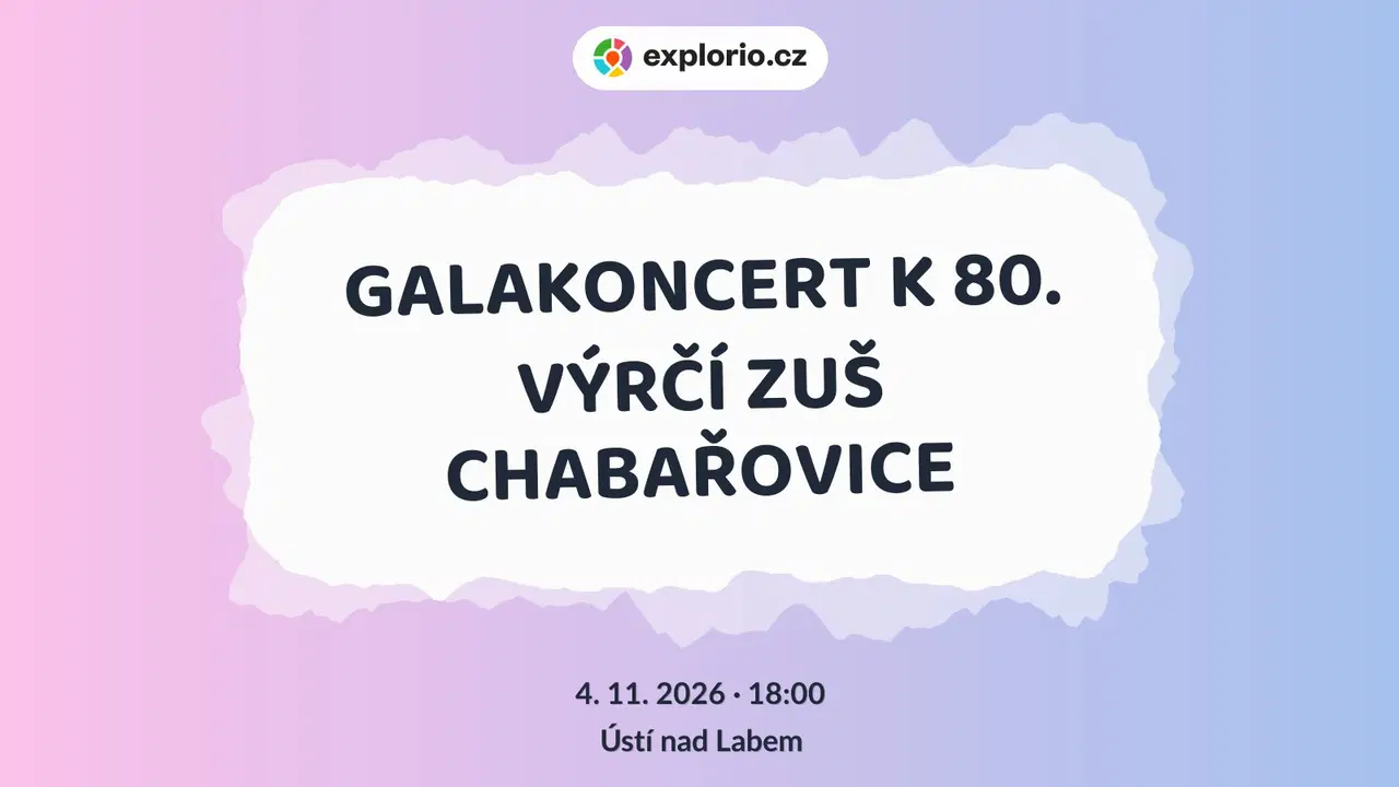 GALAKONCERT K 80. VÝRČÍ ZUŠ CHABAŘOVICE – divadlo, Hudba a Kino, Ústí nad Labem
