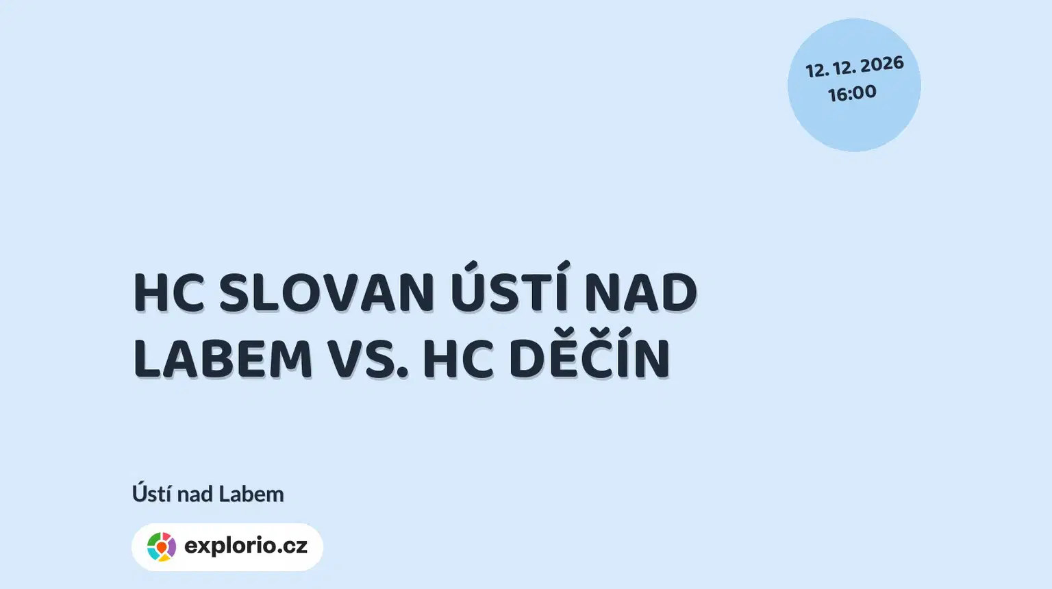 HC SLOVAN ÚSTÍ NAD LABEM VS. HC DĚČÍN – sport a Pohyb, Ústí nad Labem