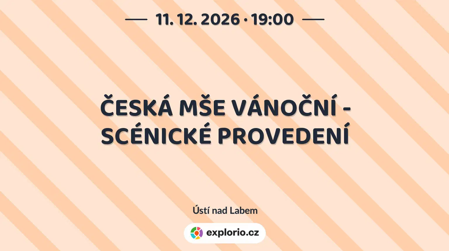 ČESKÁ MŠE VÁNOČNÍ - SCÉNICKÉ PROVEDENÍ – divadlo, Hudba a Kino, Ústí nad Labem