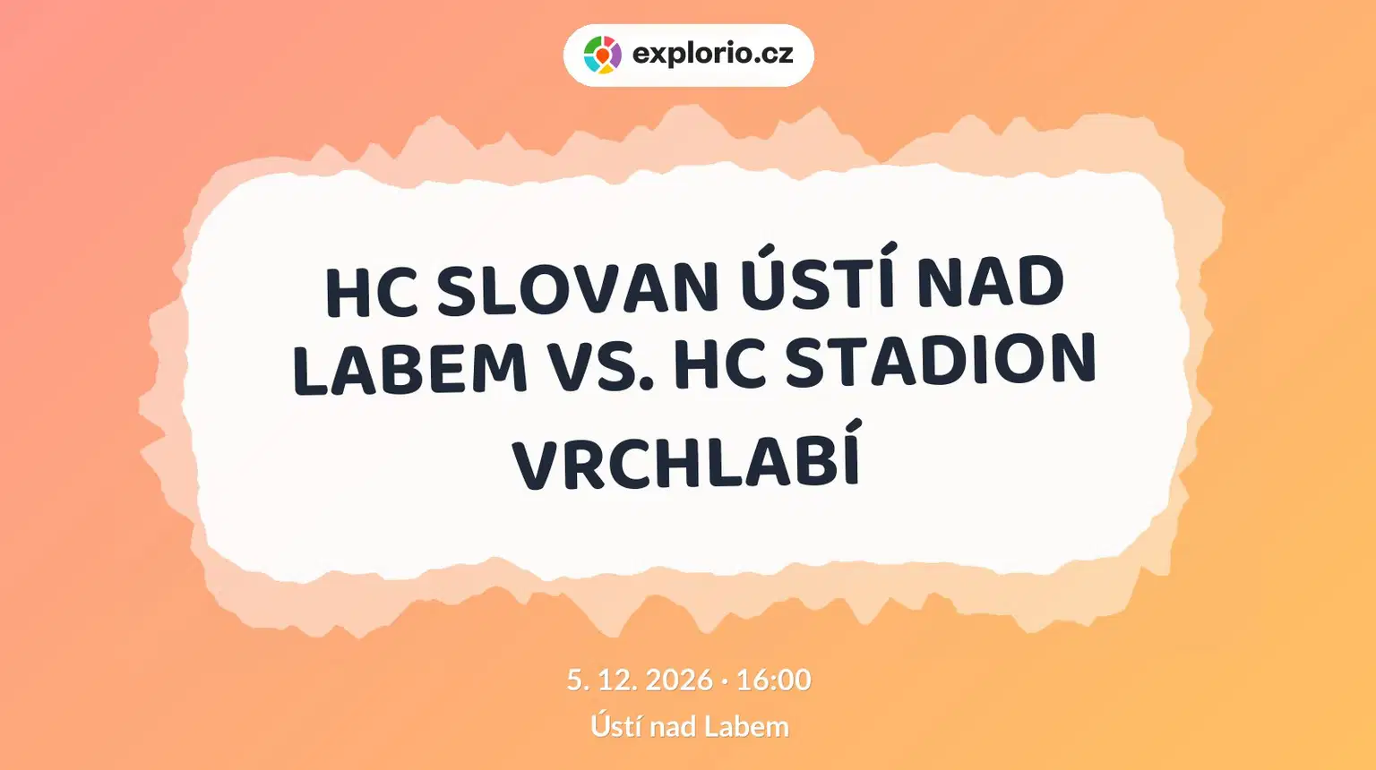 HC SLOVAN ÚSTÍ NAD LABEM VS. HC STADION VRCHLABÍ – sport a Pohyb, Ústí nad Labem