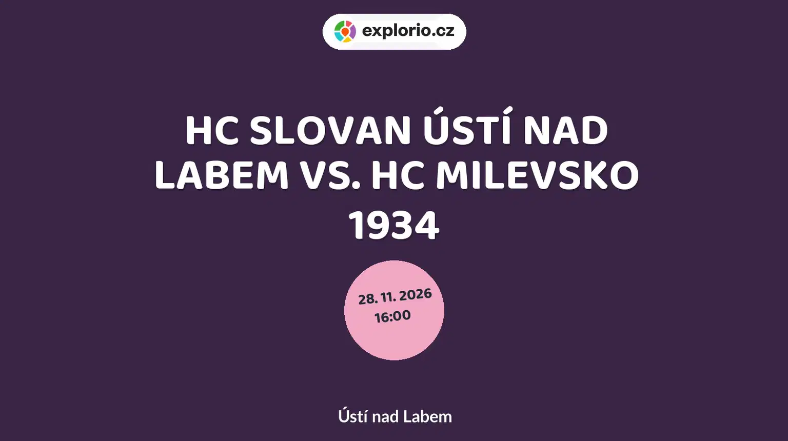 HC SLOVAN ÚSTÍ NAD LABEM VS. HC MILEVSKO 1934 – sport a Pohyb, Ústí nad Labem