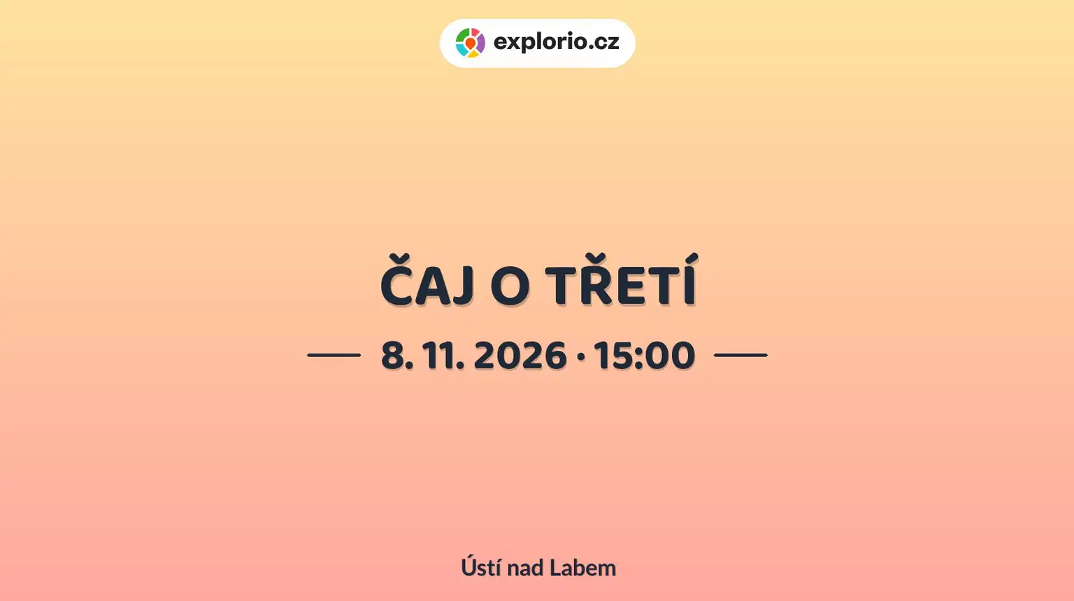 ČAJ O TŘETÍ – divadlo, Hudba a Kino, Ústí nad Labem