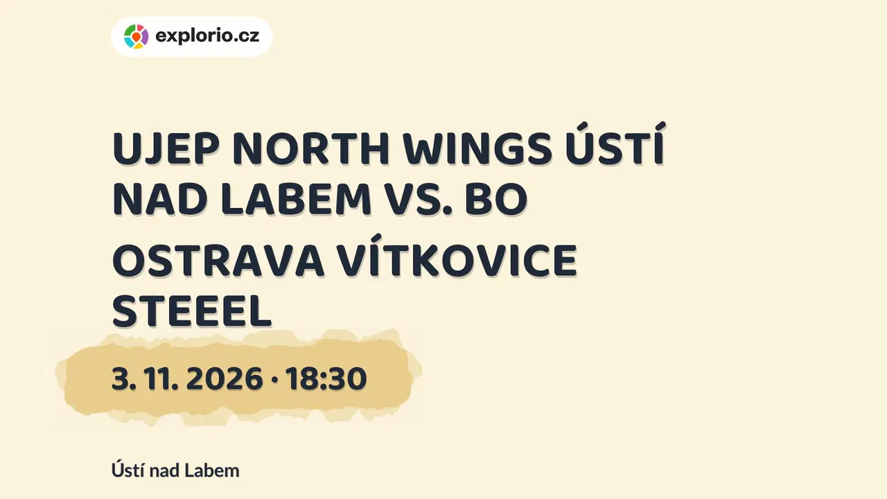 UJEP NORTH WINGS ÚSTÍ NAD LABEM VS. BO OSTRAVA VÍTKOVICE STEEEL – sport a Pohyb, Ústí nad Labem