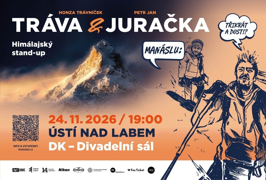 PETR JAN JURAČKA, HONZA TRÁVA TRÁVNÍČEK: MANÁSLU: TŘIKRÁT A DOST? – divadlo, Hudba a Kino, Ústí nad Labem – fotka 2