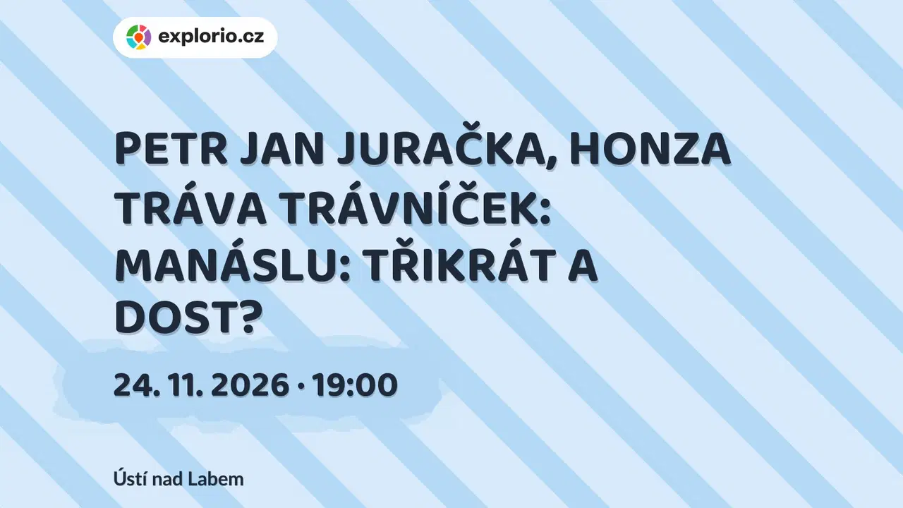 PETR JAN JURAČKA, HONZA TRÁVA TRÁVNÍČEK: MANÁSLU: TŘIKRÁT A DOST? – divadlo, Hudba a Kino, Ústí nad Labem