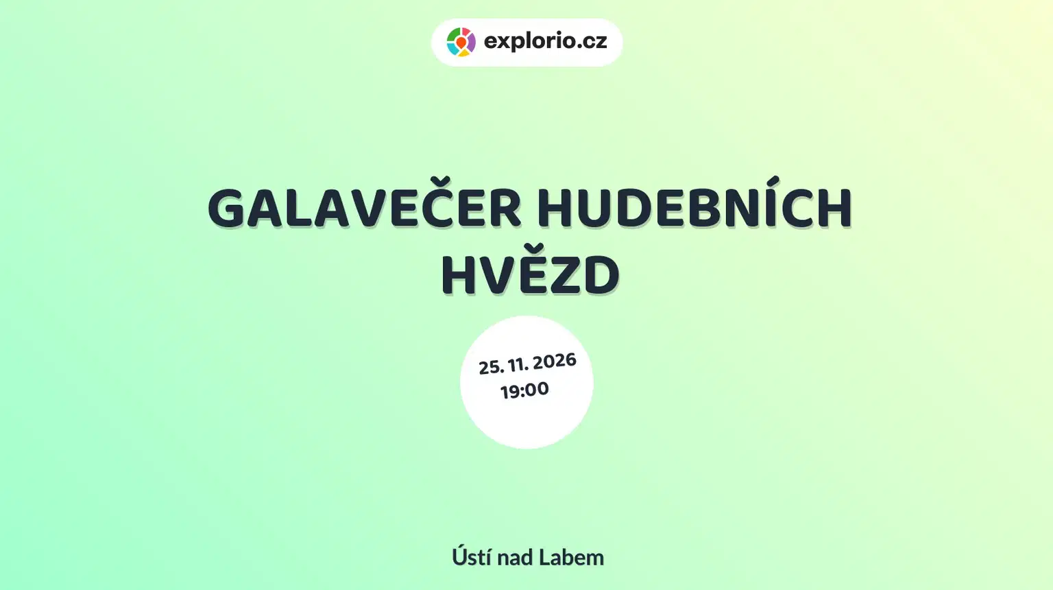 GALAVEČER HUDEBNÍCH HVĚZD – divadlo, Hudba a Kino, Ústí nad Labem