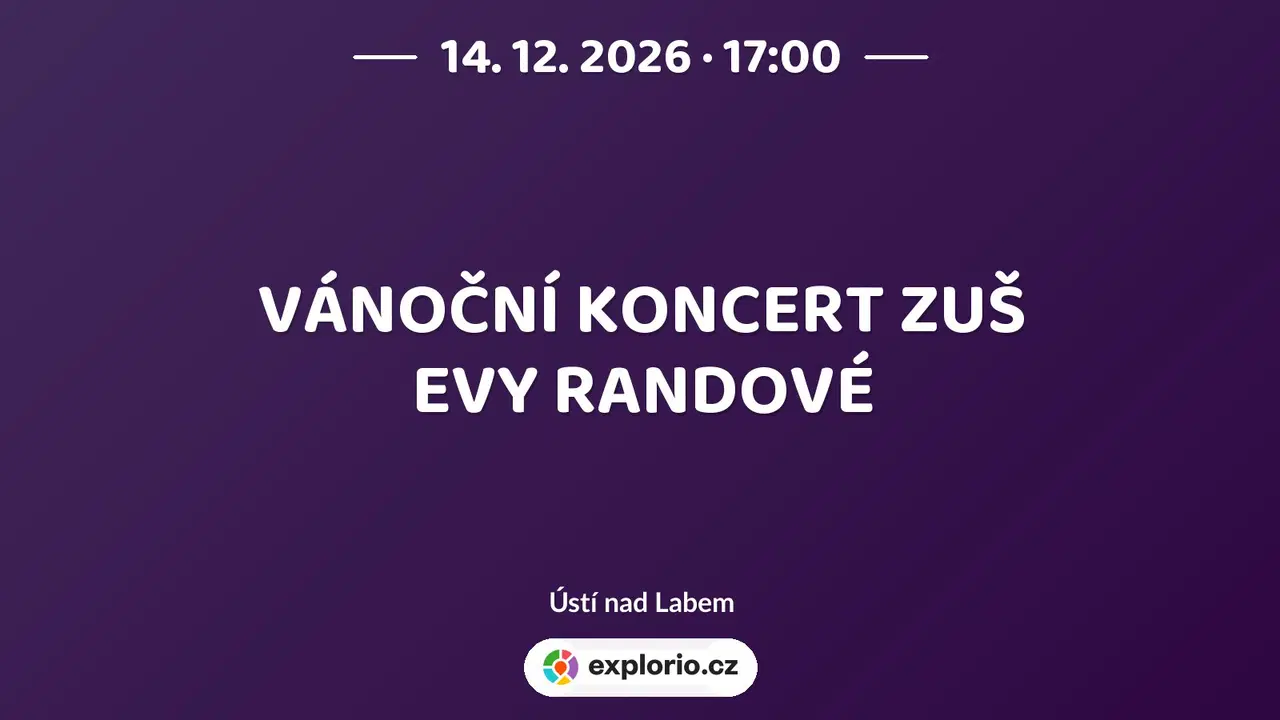 VÁNOČNÍ KONCERT ZUŠ EVY RANDOVÉ – divadlo, Hudba a Kino, Ústí nad Labem