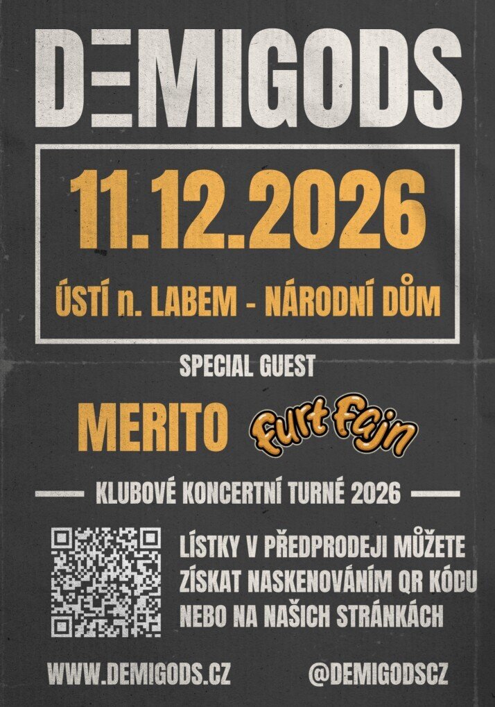 DEMIGODS & MERITA & FURT FAJN – divadlo, Hudba a Kino, Ústí nad Labem – fotka 2