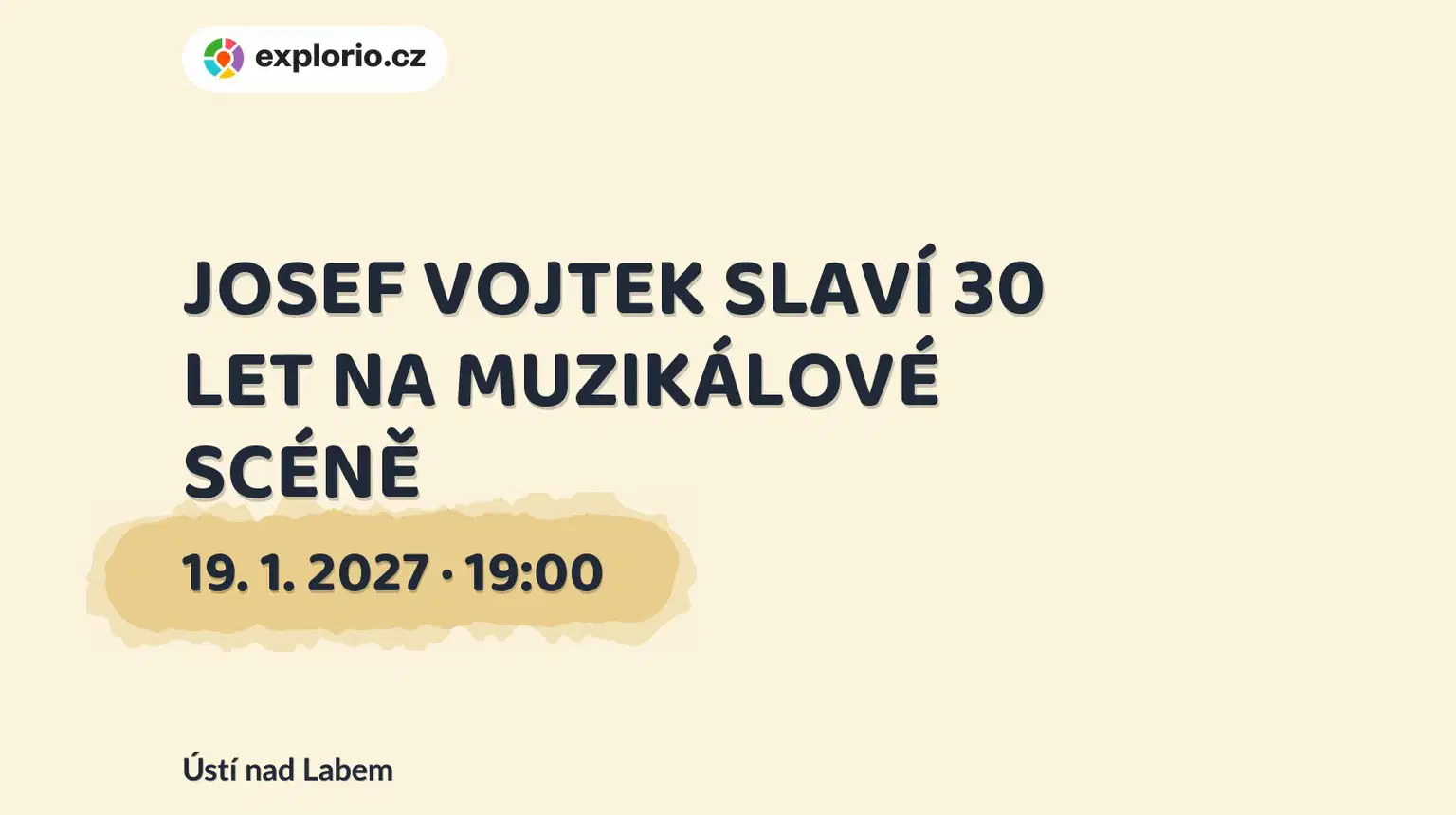 JOSEF VOJTEK SLAVÍ 30 LET NA MUZIKÁLOVÉ SCÉNĚ – divadlo, Hudba a Kino, Ústí nad Labem