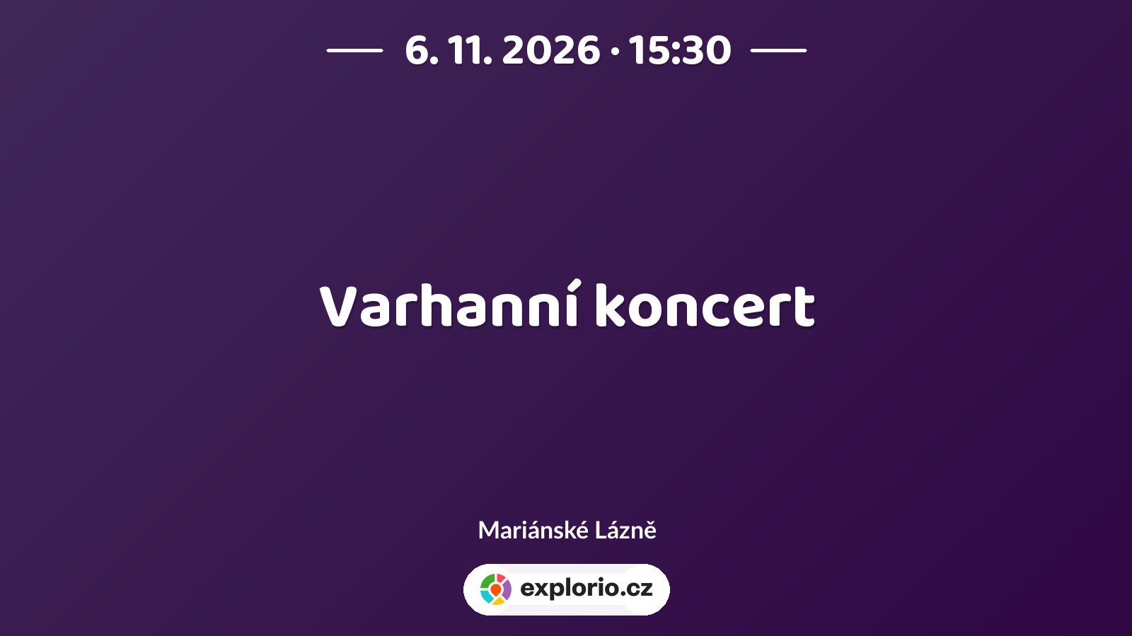 Varhanní koncert – divadlo, Hudba a Kino, Mariánské Lázně