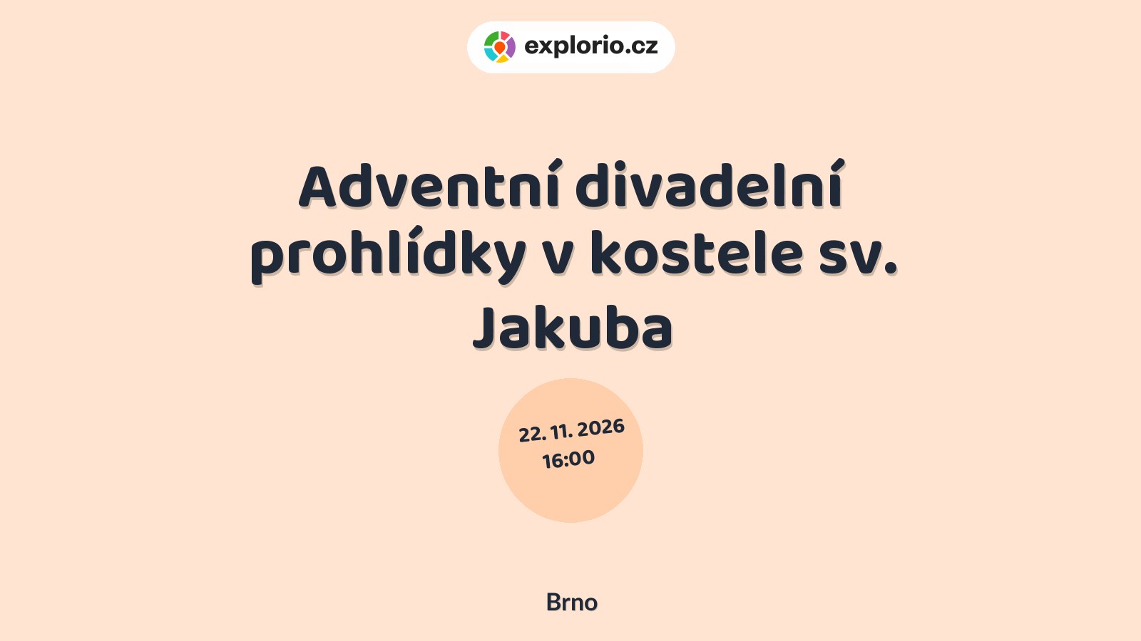 Adventní divadelní prohlídky v kostele sv. Jakuba – prohlídky a Muzea, Brno