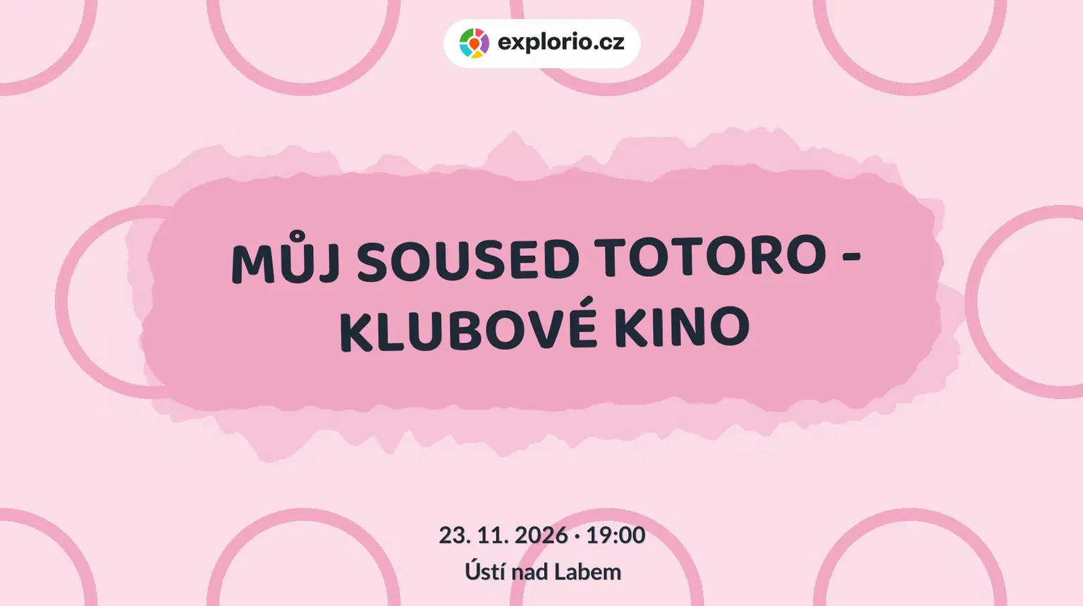 MŮJ SOUSED TOTORO - KLUBOVÉ KINO – divadlo, Hudba a Kino, Ústí nad Labem