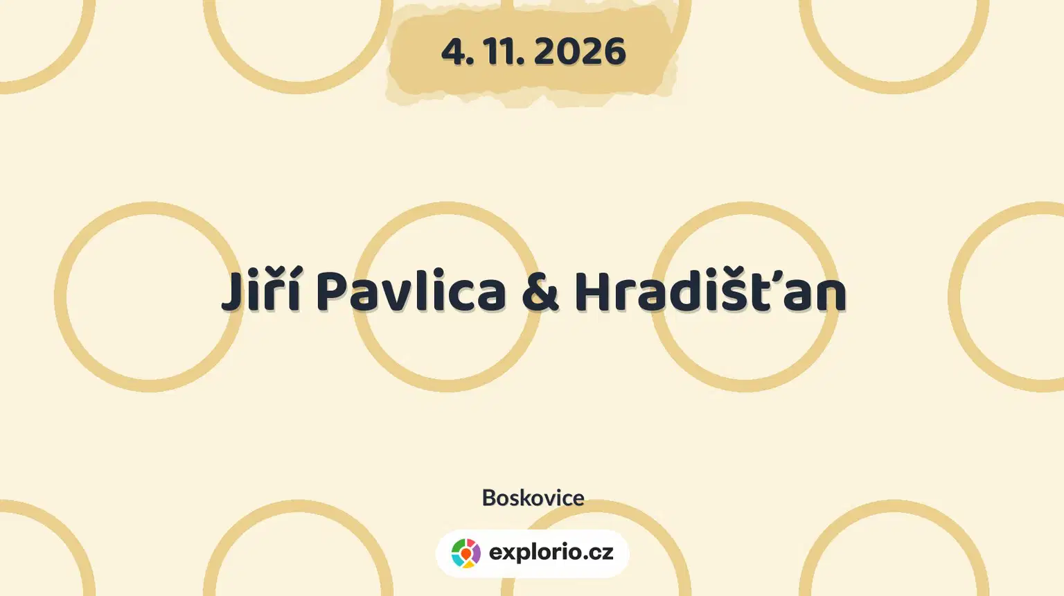 Jiří Pavlica & Hradišťan – divadlo, Hudba a Kino, Boskovice