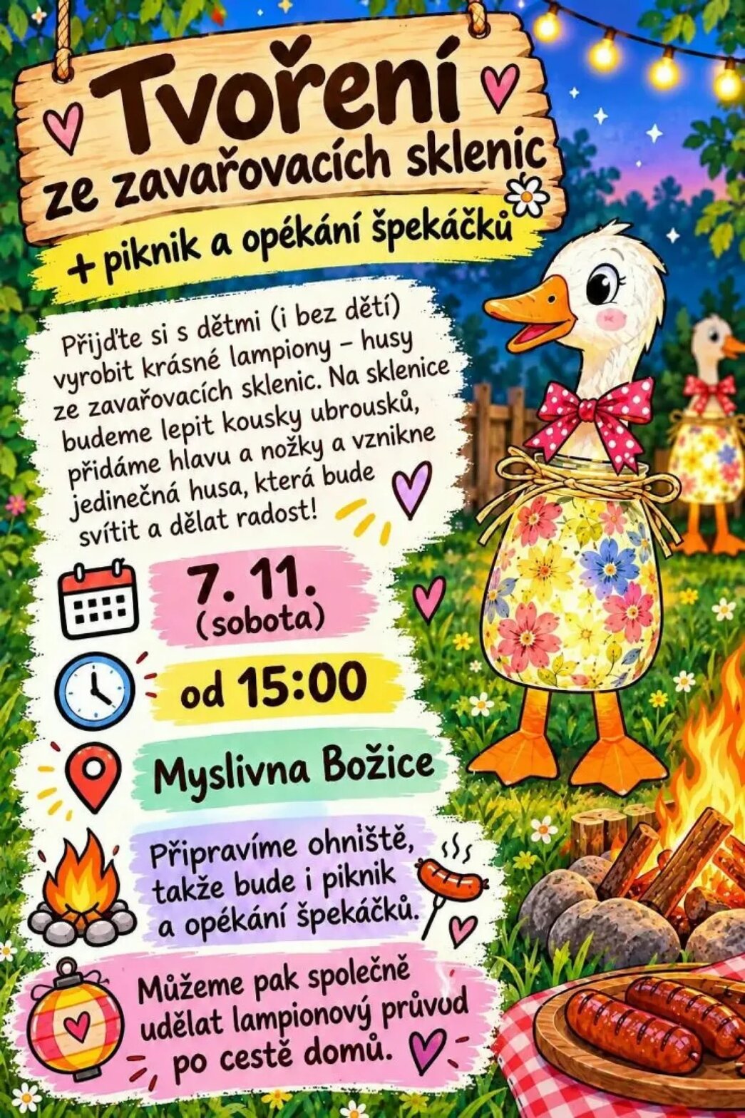 Tvoření lampionů v Božicích – tvořivé dílny a Workshopy, Božice – fotka 2