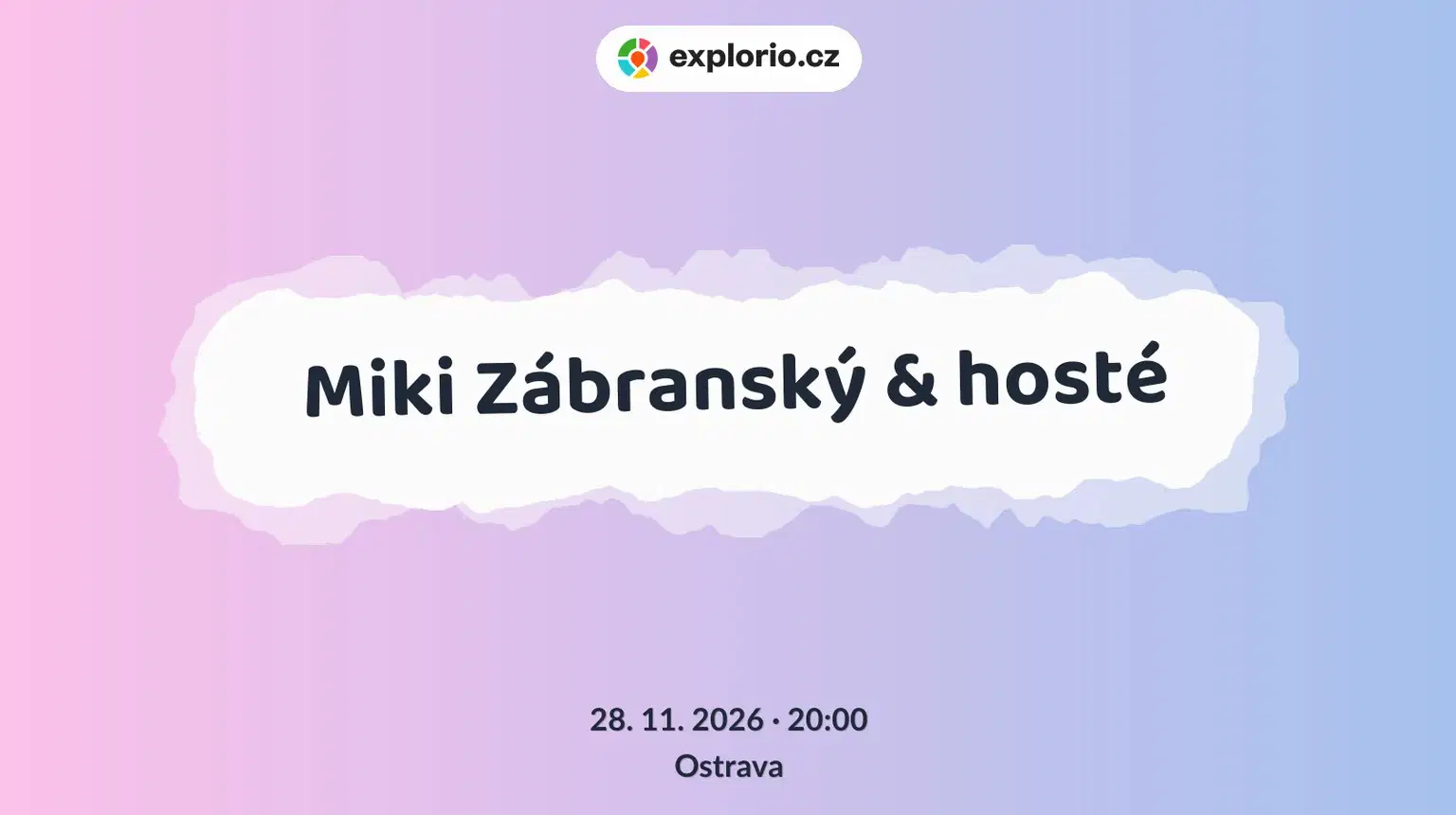 Miki Zábranský & hosté – divadlo, Hudba a Kino, Ostrava