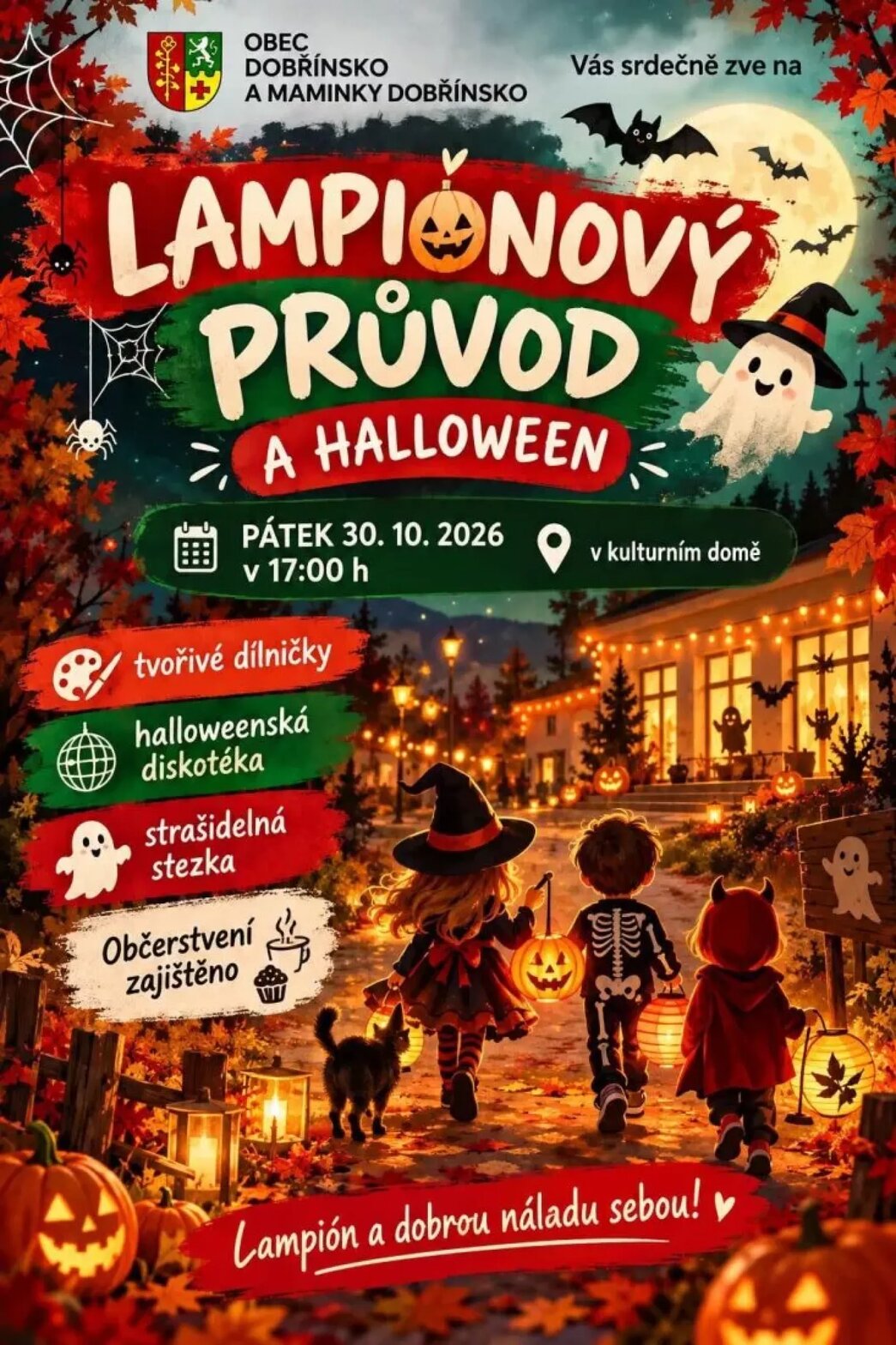Lampionový průvod a Halloween v Dobřínsku – festivaly a Slavnosti, Dobřínsko – fotka 2
