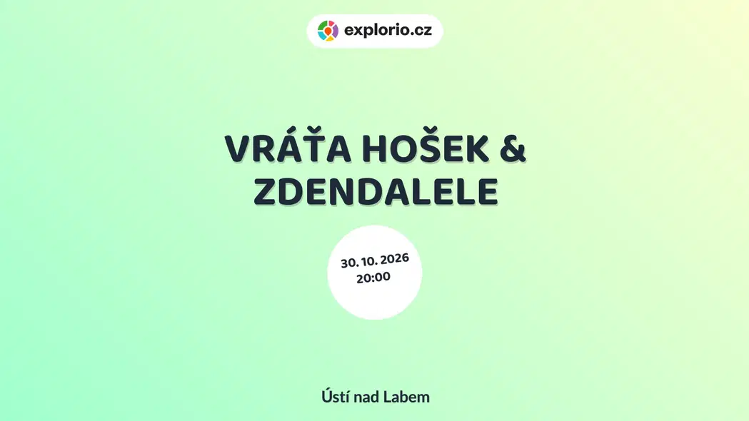VRÁŤA HOŠEK & ZDENDALELE – divadlo, Hudba a Kino, Ústí nad Labem