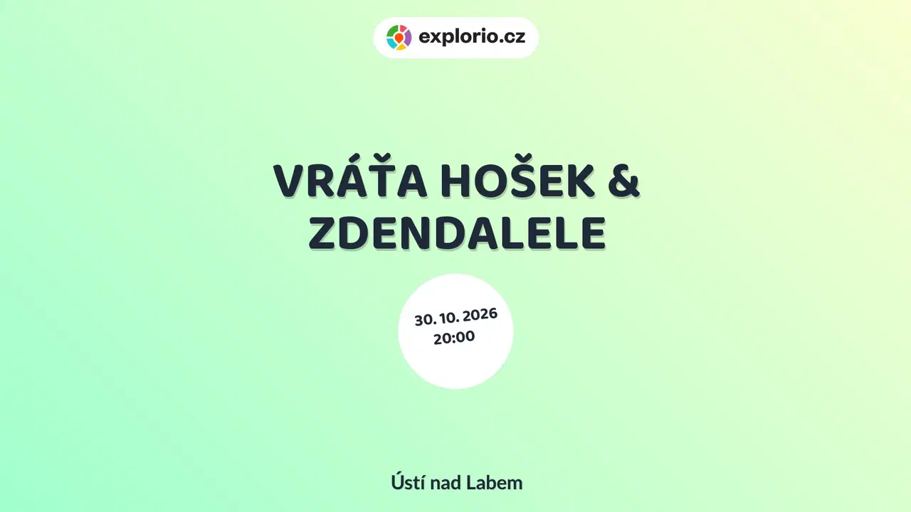 VRÁŤA HOŠEK & ZDENDALELE – divadlo, Hudba a Kino, Ústí nad Labem