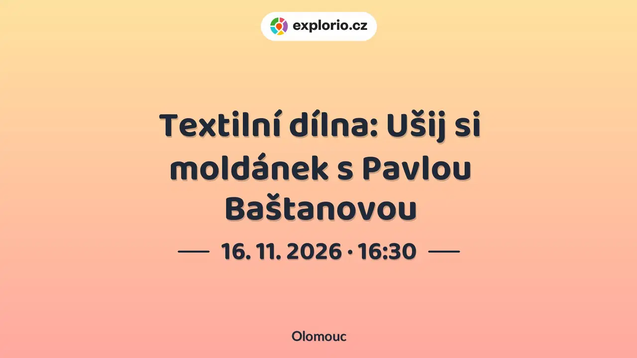 Textilní dílna: Ušij si moldánek s Pavlou Baštanovou – tvořivé dílny a Workshopy, Olomouc