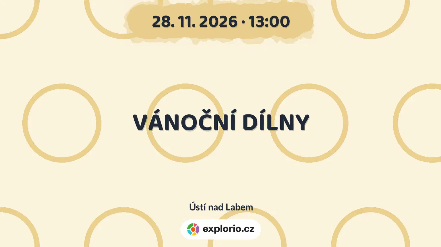 VÁNOČNÍ DÍLNY – tvořivé dílny a Workshopy, Ústí nad Labem