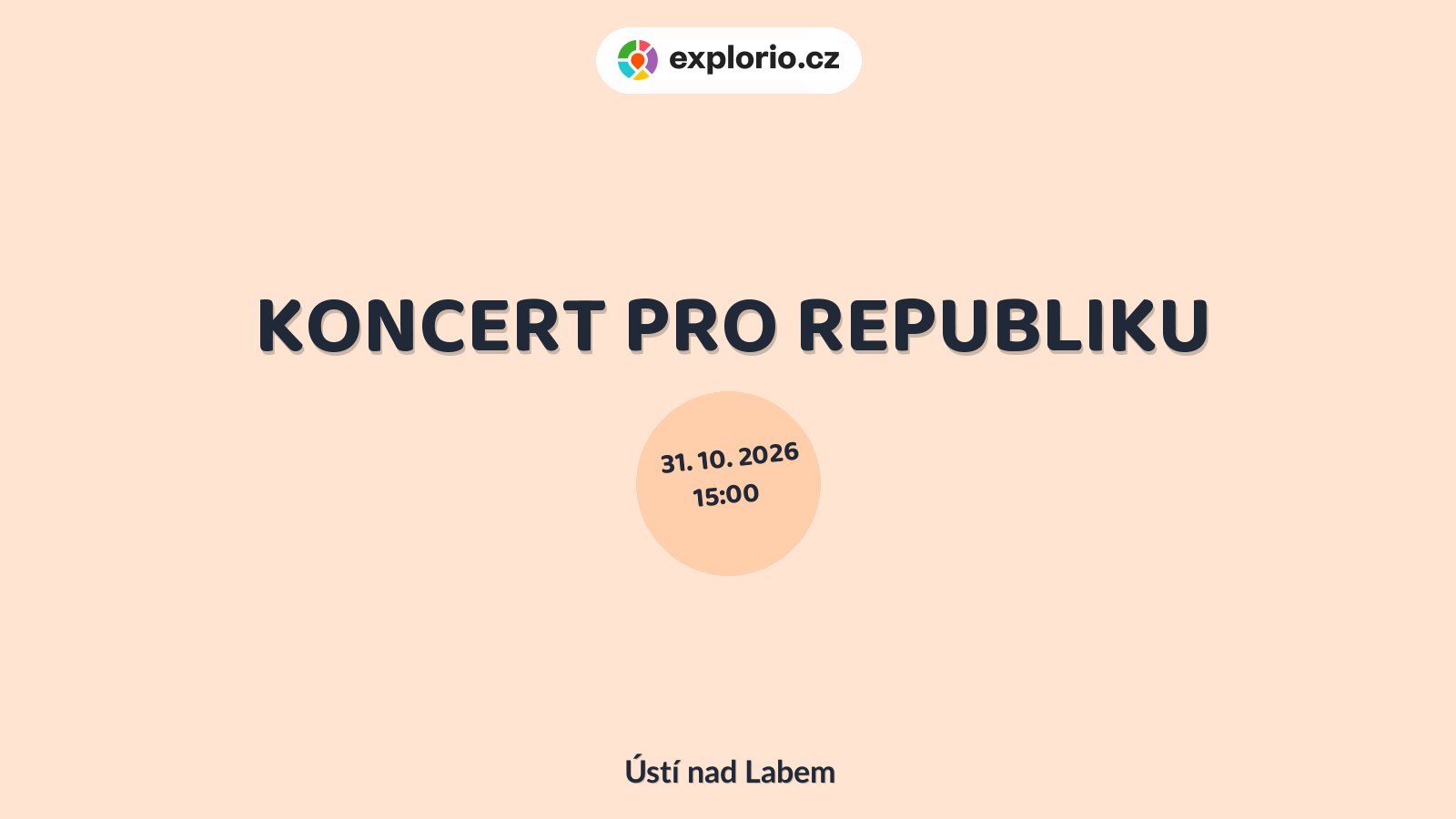 KONCERT PRO REPUBLIKU – divadlo, Hudba a Kino, Ústí nad Labem