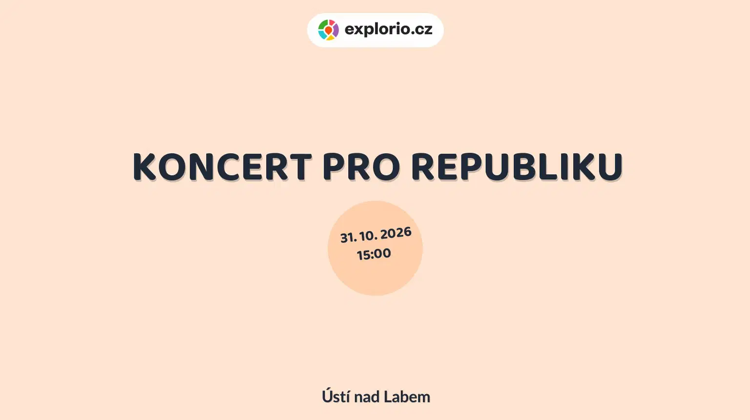 KONCERT PRO REPUBLIKU – divadlo, Hudba a Kino, Ústí nad Labem