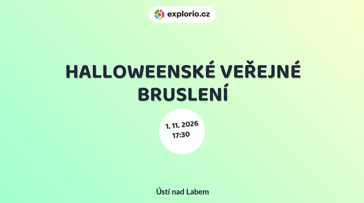 HALLOWEENSKÉ VEŘEJNÉ BRUSLENÍ – sport a Pohyb, Ústí nad Labem
