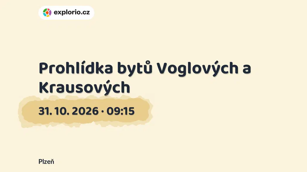 Prohlídka bytů Voglových a Krausových – prohlídky a Muzea, Plzeň