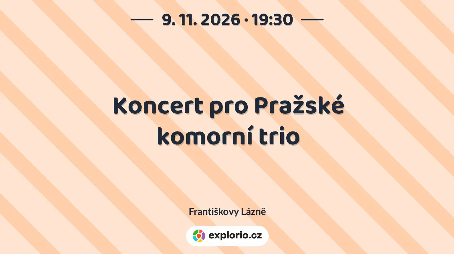 Koncert pro Pražské komorní trio – divadlo, Hudba a Kino, Františkovy Lázně