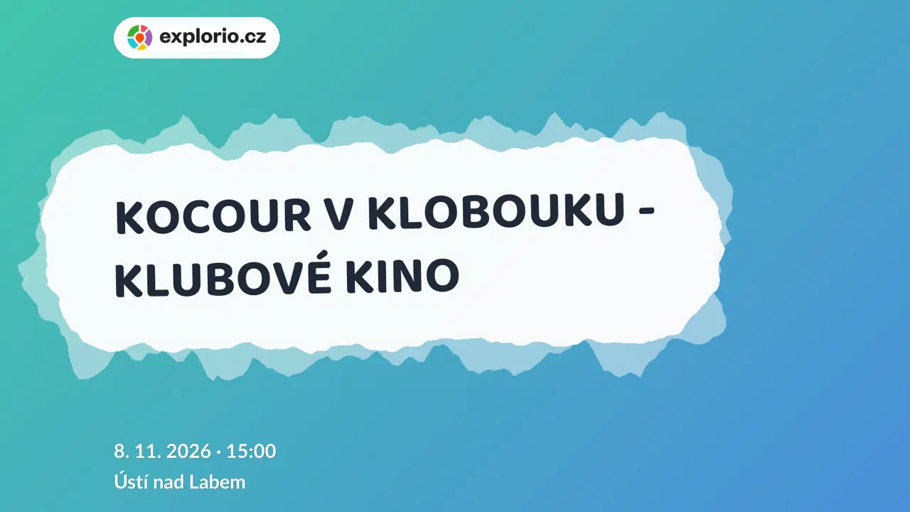 KOCOUR V KLOBOUKU - KLUBOVÉ KINO – divadlo, Hudba a Kino, Ústí nad Labem