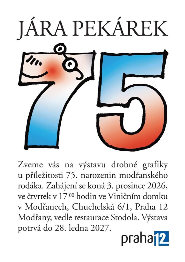 Výstava: Jára Pekárek 75 (3.12.2026-28.1.2027) – prohlídky a Muzea, Praha – fotka 2