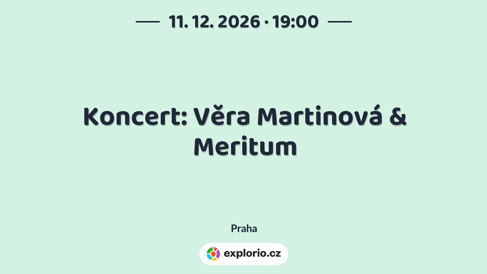 Koncert: Věra Martinová & Meritum – divadlo, Hudba a Kino, Praha