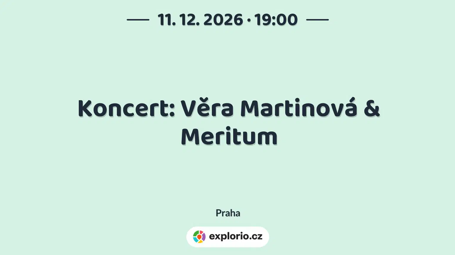 Koncert: Věra Martinová & Meritum – divadlo, Hudba a Kino, Praha