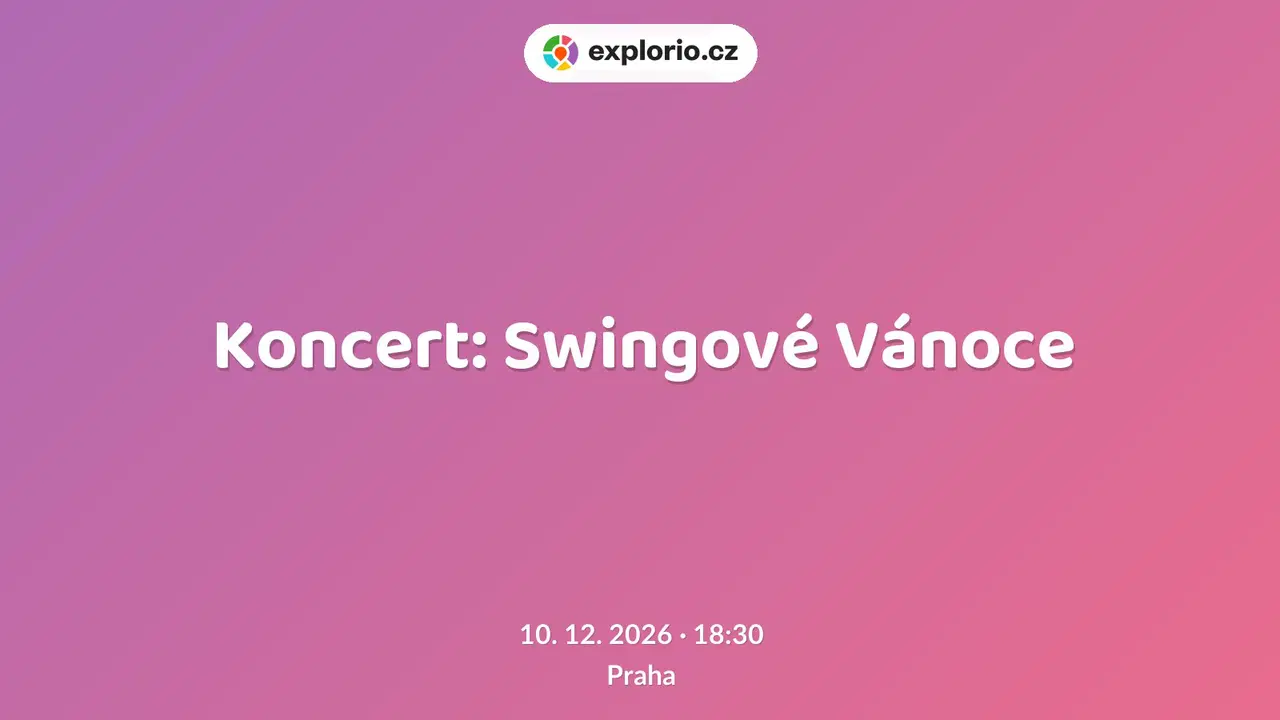 Koncert: Swingové Vánoce – divadlo, Hudba a Kino, Praha