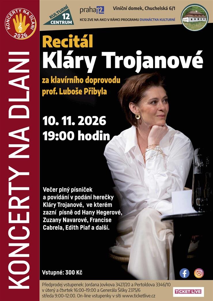 Koncerty na dlani: Recitál Kláry Trojanové – divadlo, Hudba a Kino, Praha – fotka 2