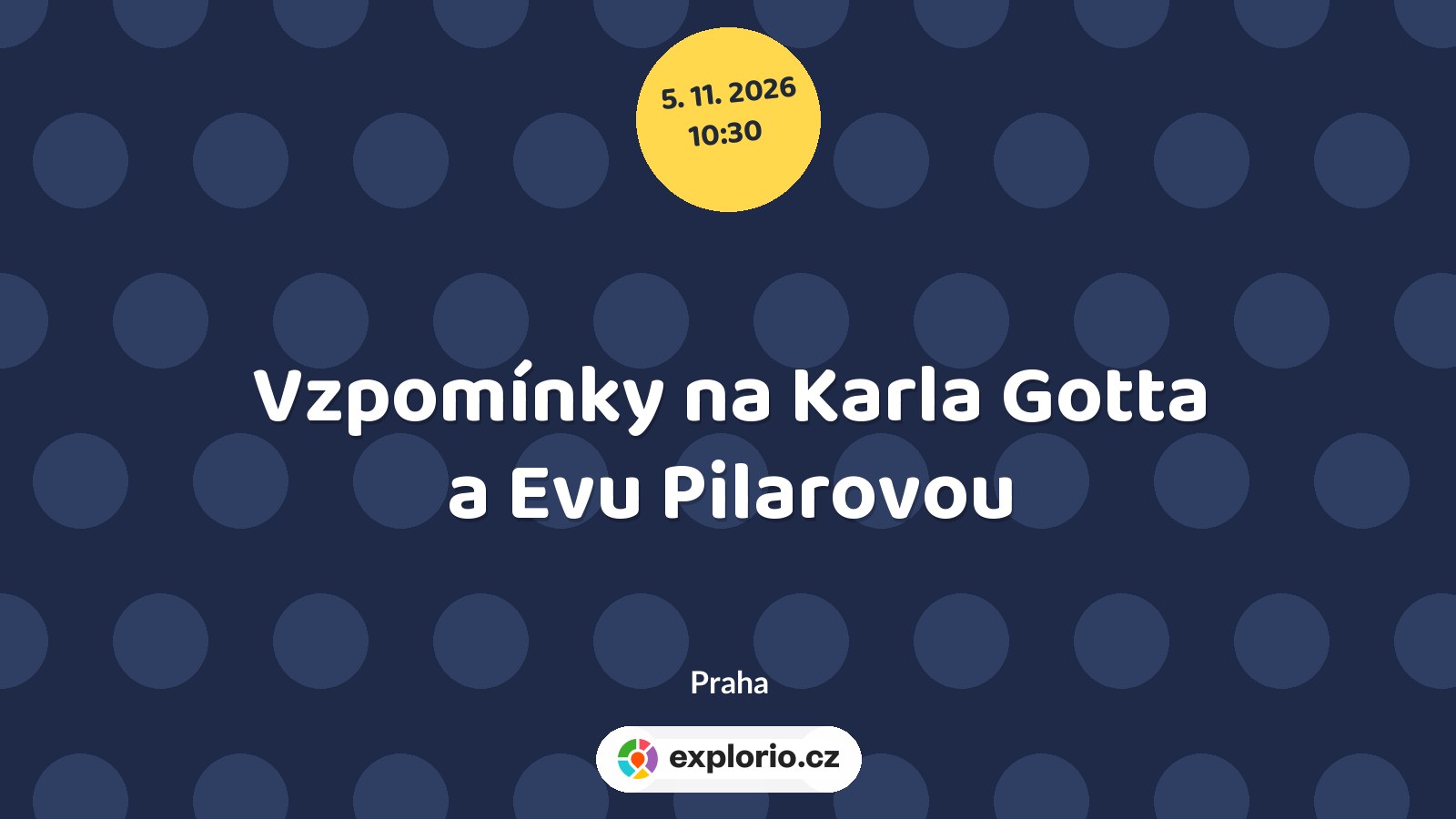 Vzpomínky na Karla Gotta a Evu Pilarovou – divadlo, Hudba a Kino, Praha