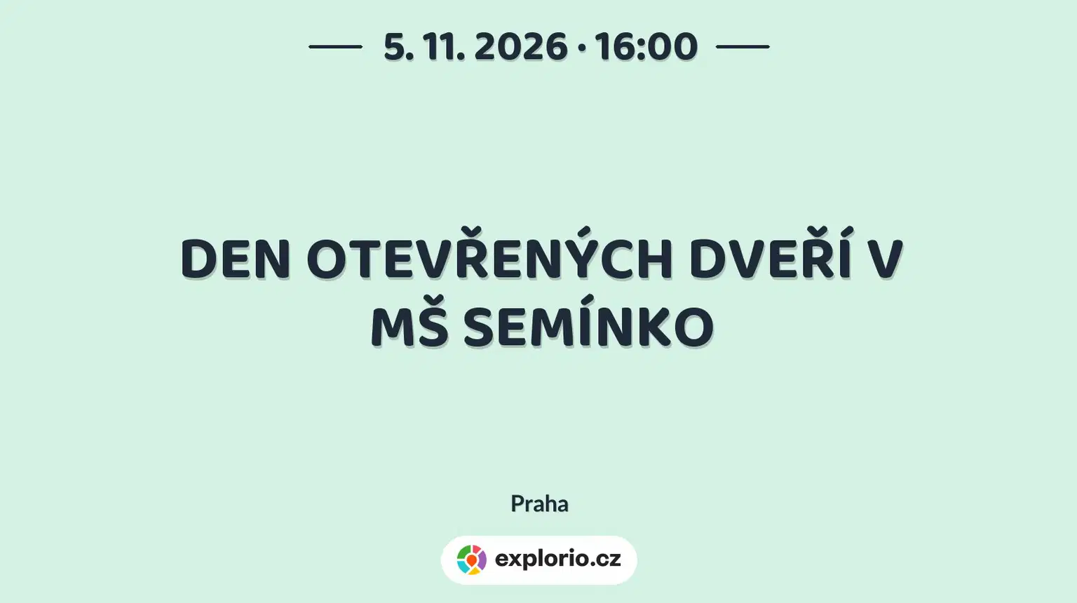 DEN OTEVŘENÝCH DVEŘÍ V MŠ SEMÍNKO – prohlídky a Muzea, Praha