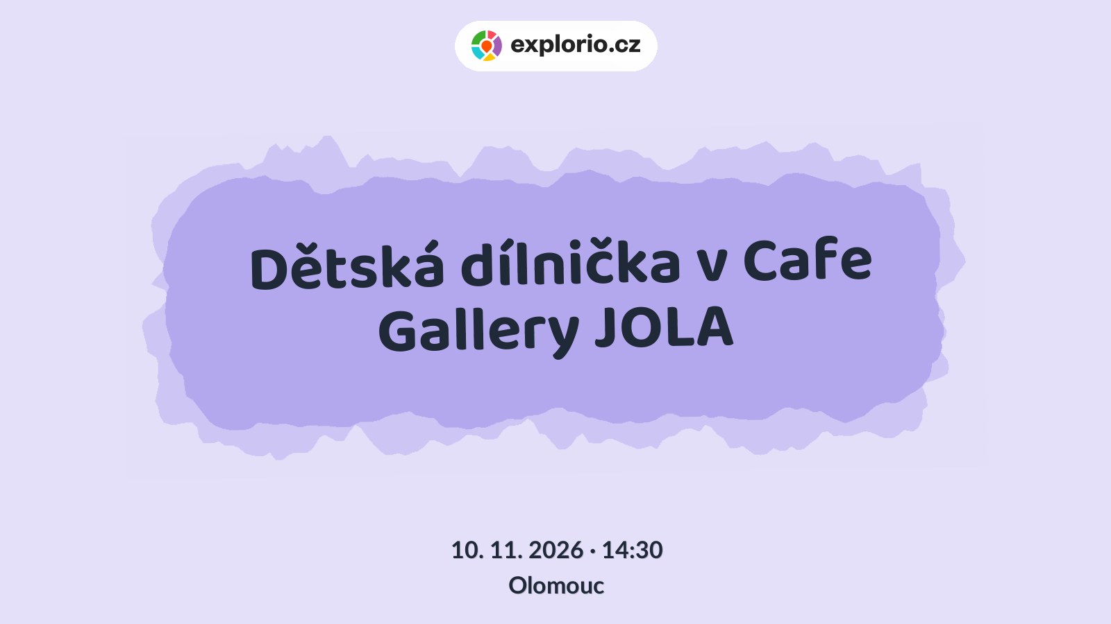 Dětská dílnička v Cafe Gallery JOLA – tvořivé dílny a Workshopy, Olomouc