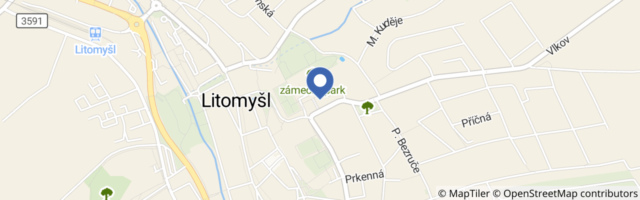 Mapa - Zámecké apartmány Litomyšl