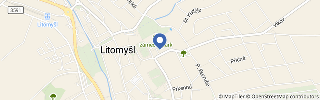 Mapa - Zámecké apartmány Litomyšl