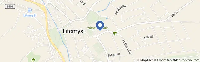 Mapa - Zámecké apartmány Litomyšl