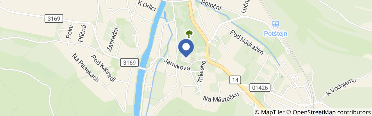 Mapa - Zámek Potštejn