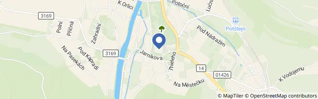 Mapa - Zámek Potštejn