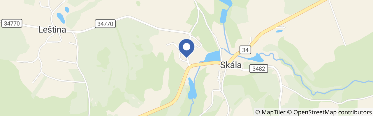 Mapa - Chalupa Skála 1827